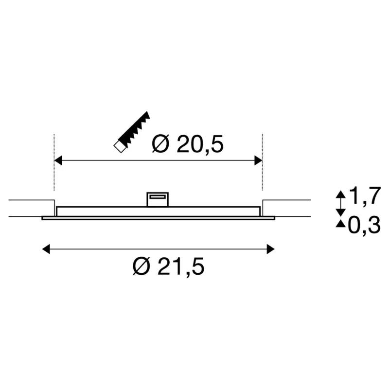 SENSER 24, encastré de plafond intérieur, rond, blanc mat, LED, 13W, 3000K