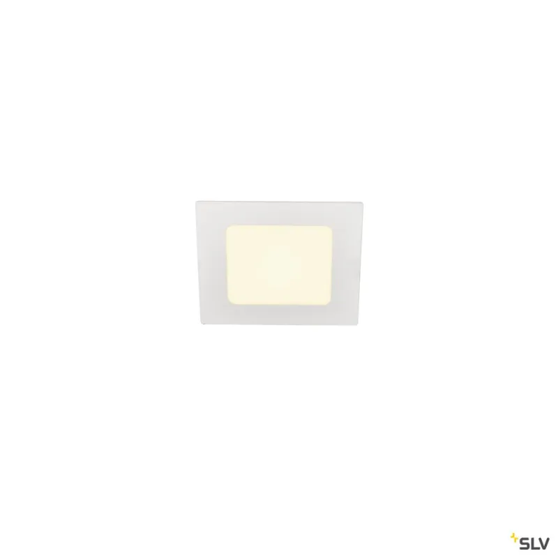 SENSER 12, encastré de plafond intérieur, carré, blanc mat, LED, 6W, 3000K