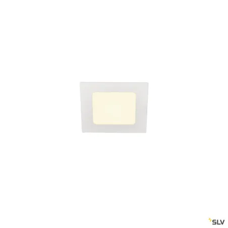 SENSER 12, encastré de plafond intérieur, carré, blanc mat, LED, 6W, 3000K