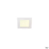 SENSER 12, encastré de plafond intérieur, carré, blanc mat, LED, 6W, 3000K