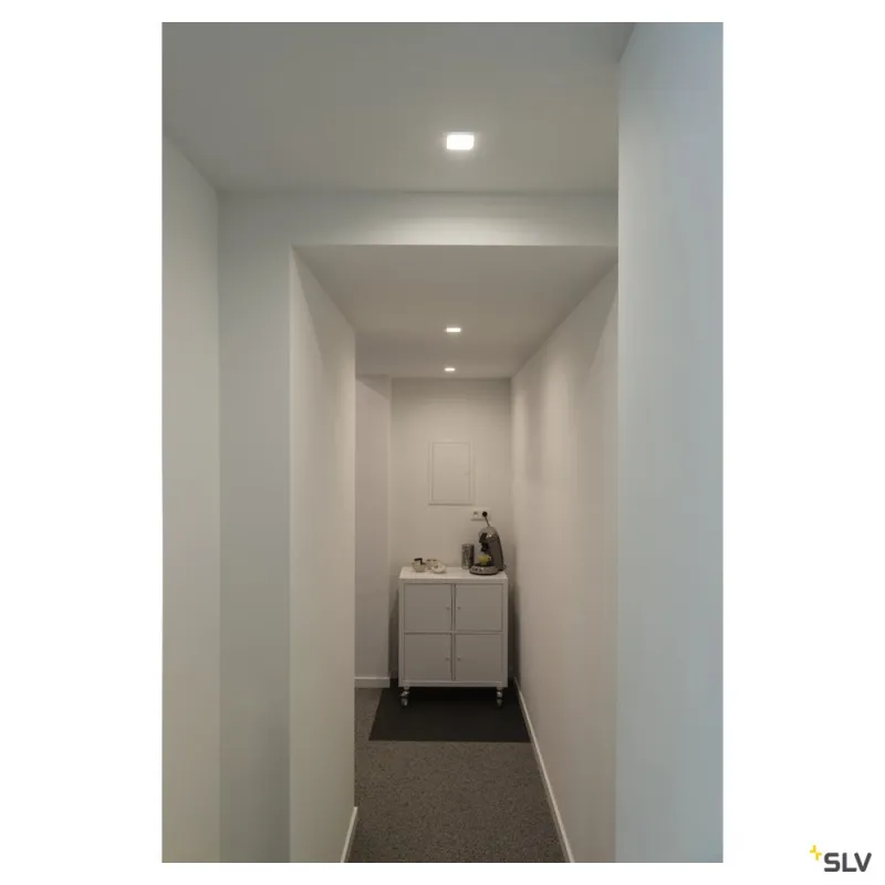 SENSER 12, encastré de plafond intérieur, carré, blanc mat, LED, 6W, 3000K