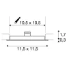SENSER 12, encastré de plafond intérieur, carré, blanc mat, LED, 6W, 3000K