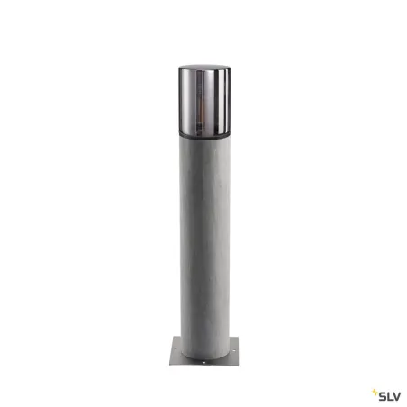 LISENNE 70, borne extérieure, gris/verre fumé, E27, 23W max, IP54, basalte
