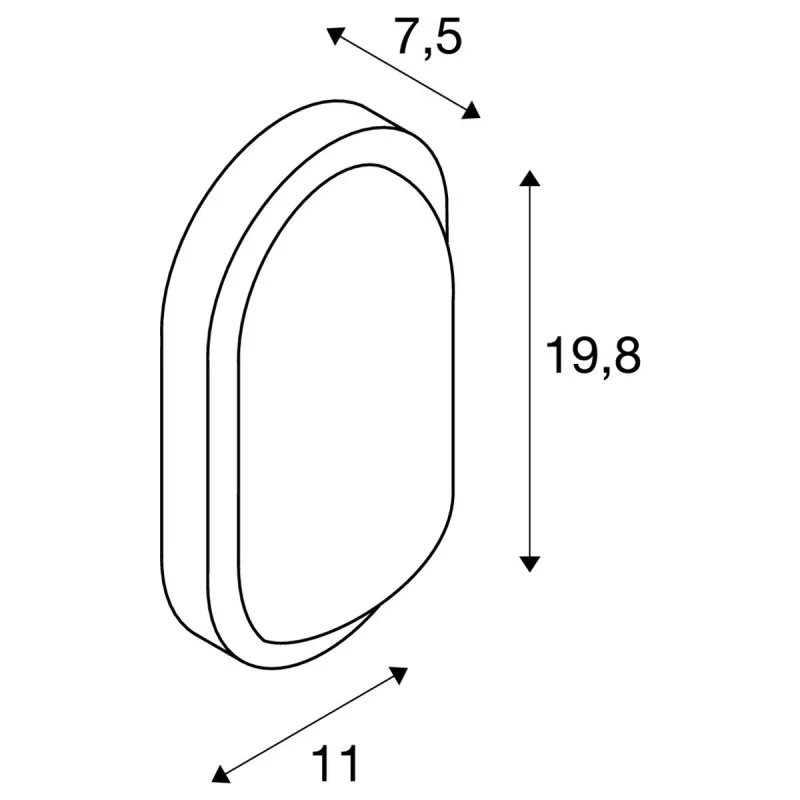 TERANG 200, applique et plafonnier extérieur, blanc, LED, 11W, 3000K, IP44
