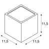 SITRA CUBE, applique extérieure, anthracite, GX53/TCR-TSE, 2x 9W max, IP44
