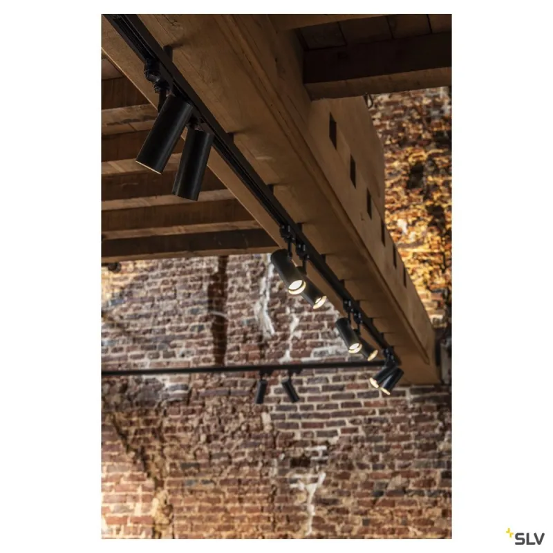 HELIA 50 TRACK, spot pour rail 3 allumages intérieur, noir, LED, 11W, 3000K