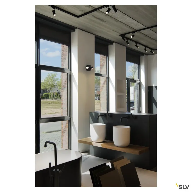 HELIA 50 TRACK, spot pour rail 3 allumages intérieur, noir, LED, 11W, 3000K