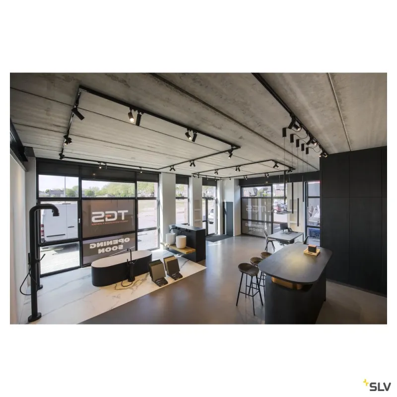 HELIA 50 TRACK, spot pour rail 3 allumages intérieur, noir, LED, 11W, 3000K