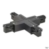 EUTRAC®, connecteur en X, intérieur, pour rail 3 allumages en saillie, noir