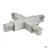 EUTRAC®, connecteur en X, intérieur, pour rail 3 allumages en saillie, gris