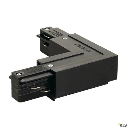 EUTRAC®, connecteur en L, intérieur, pour rail 3 allumages en saillie, noir