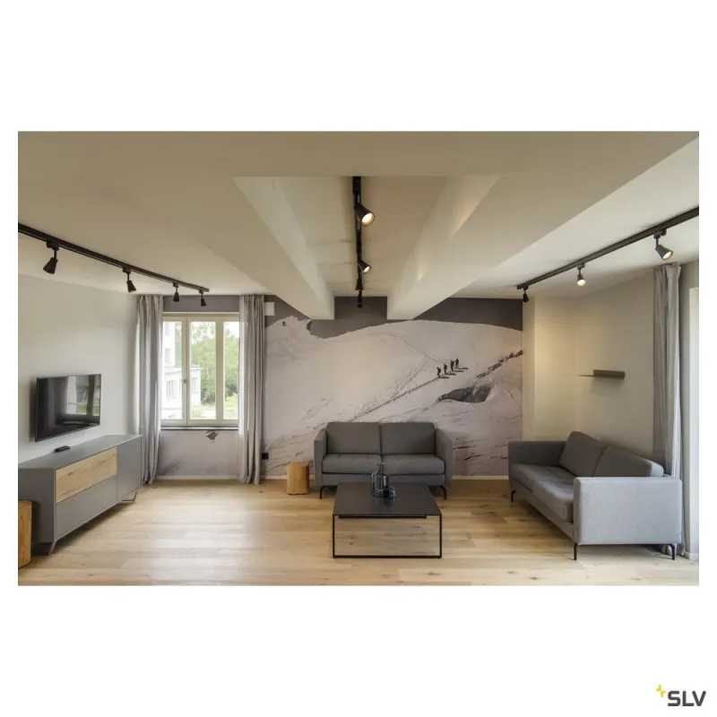 AVO TRACK, spot pour rail 3 allumages intérieur, noir, GU10/QPAR51, 50W max