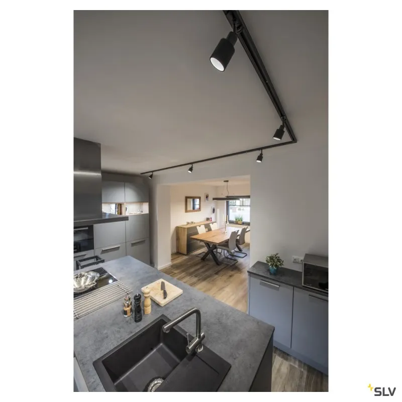PURI TRACK, spot pour rail 1 allumage intérieur, noir, GU10/QPAR51, 10W max
