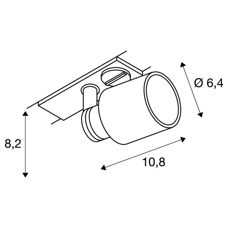 PURI TRACK, spot pour rail 1 allumage intérieur, noir, GU10/QPAR51, 10W max