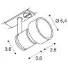 PURI TRACK, spot pour rail 1 allumage intérieur, gris, GU10/QPAR51, 50W max