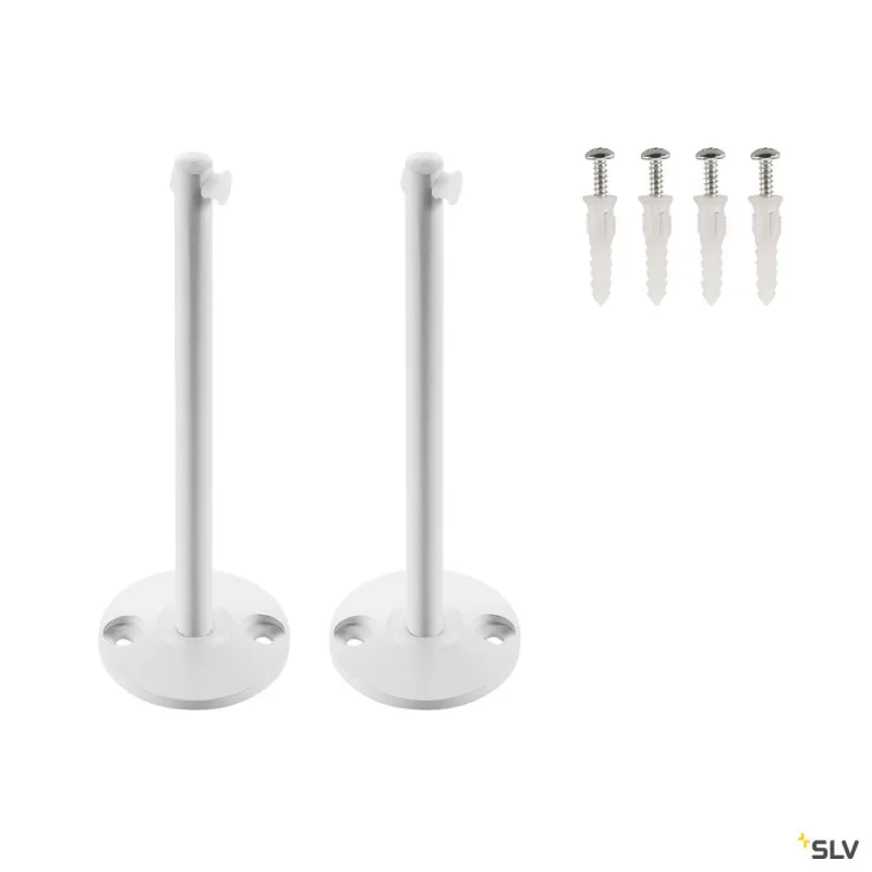 TENSEO, renvois plafond, intérieur, pour câble tendu T.B.T, blanc, 2 pièces