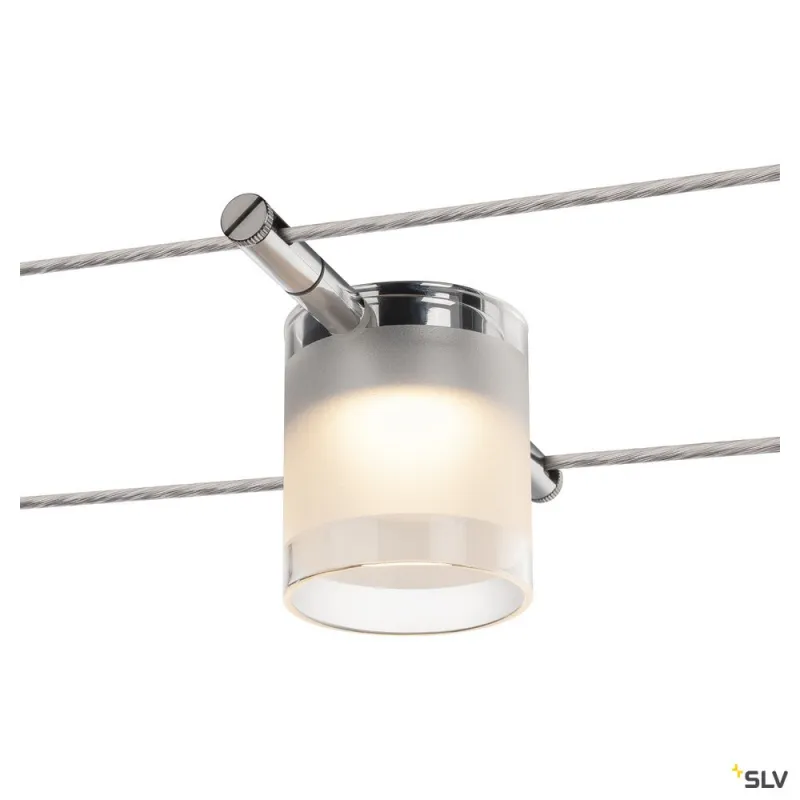 COMET LED, spot pour câble tendu T.B.T. intérieur, chrome, LED, 6,3W, 2700K
