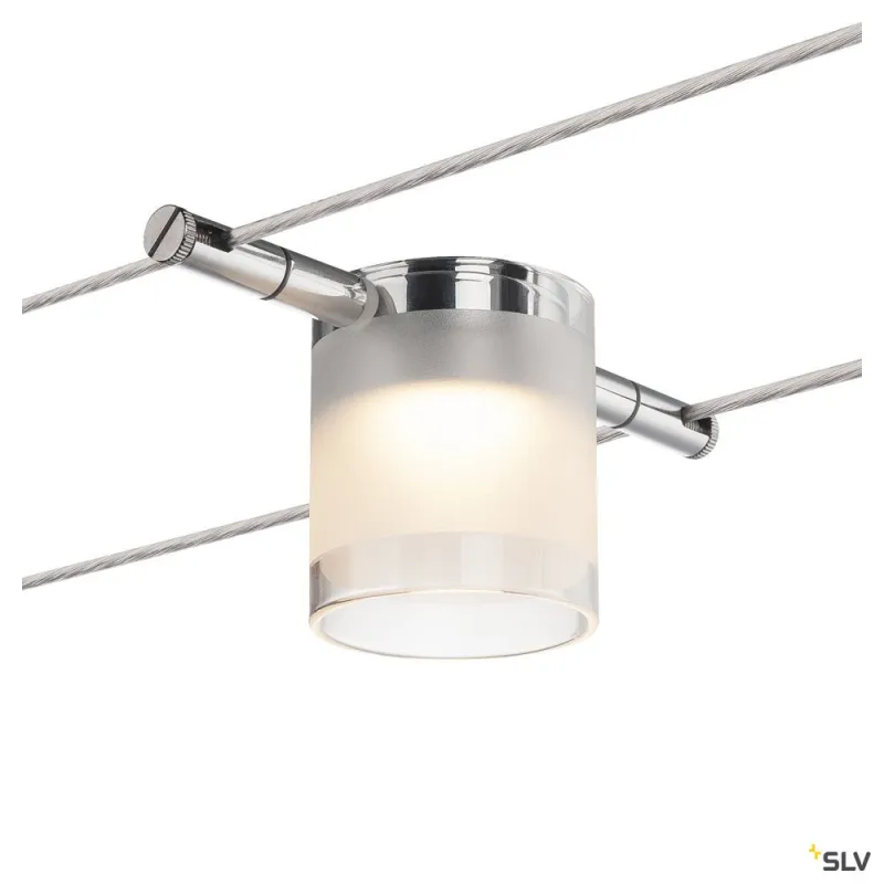 COMET LED, spot pour câble tendu T.B.T. intérieur, chrome, LED, 6,3W, 2700K