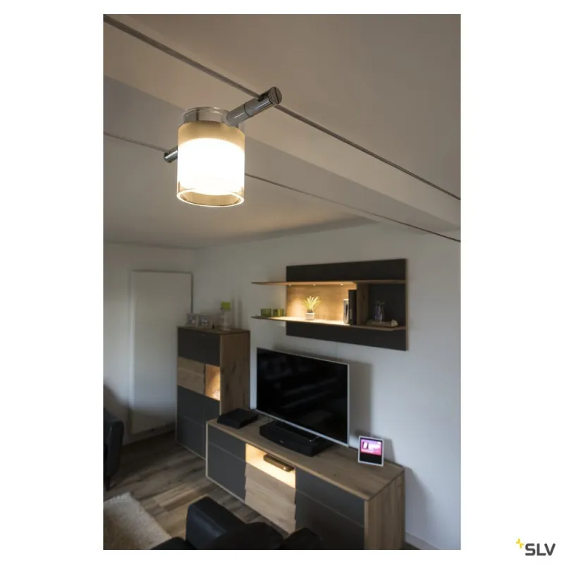 COMET LED, spot pour câble tendu T.B.T. intérieur, chrome, LED, 6,3W, 2700K