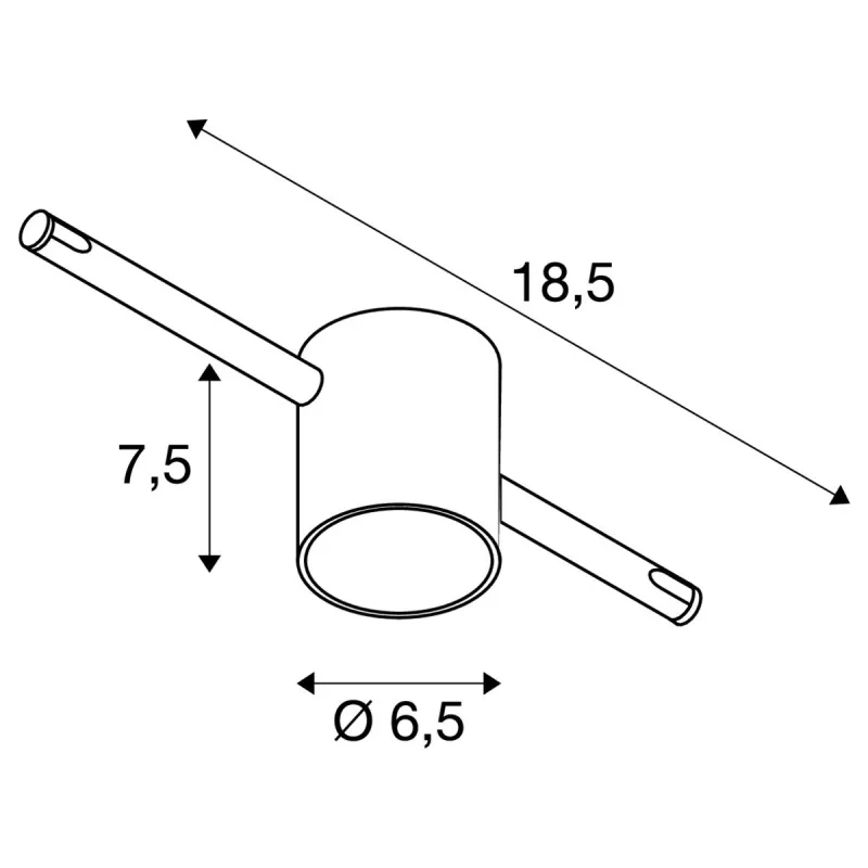 COMET LED, spot pour câble tendu T.B.T. intérieur, chrome, LED, 6,3W, 2700K