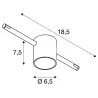 COMET LED, spot pour câble tendu T.B.T. intérieur, chrome, LED, 6,3W, 2700K