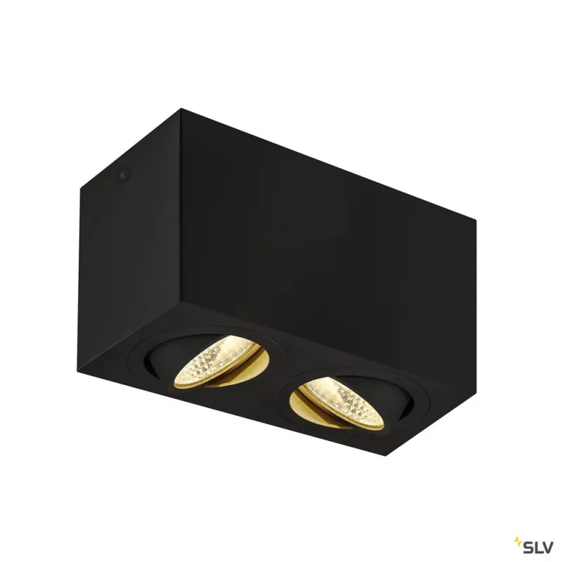 TRILEDO, plafonnier intérieur, double, rectangulaire, noir, LED, 14W, 3000K