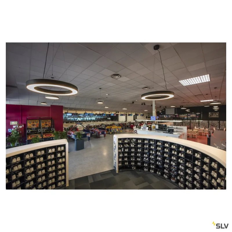 MEDO 90, plafonnier intérieur, rond, noir, LED, 119W, 3000K, variable 1-10V