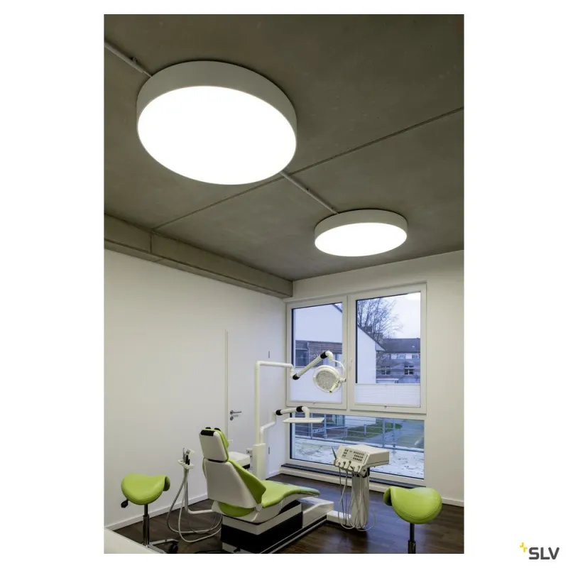 MEDO 90, plafonnier intérieur, rond, gris, LED, 119W, 3000K, variable 1-10V