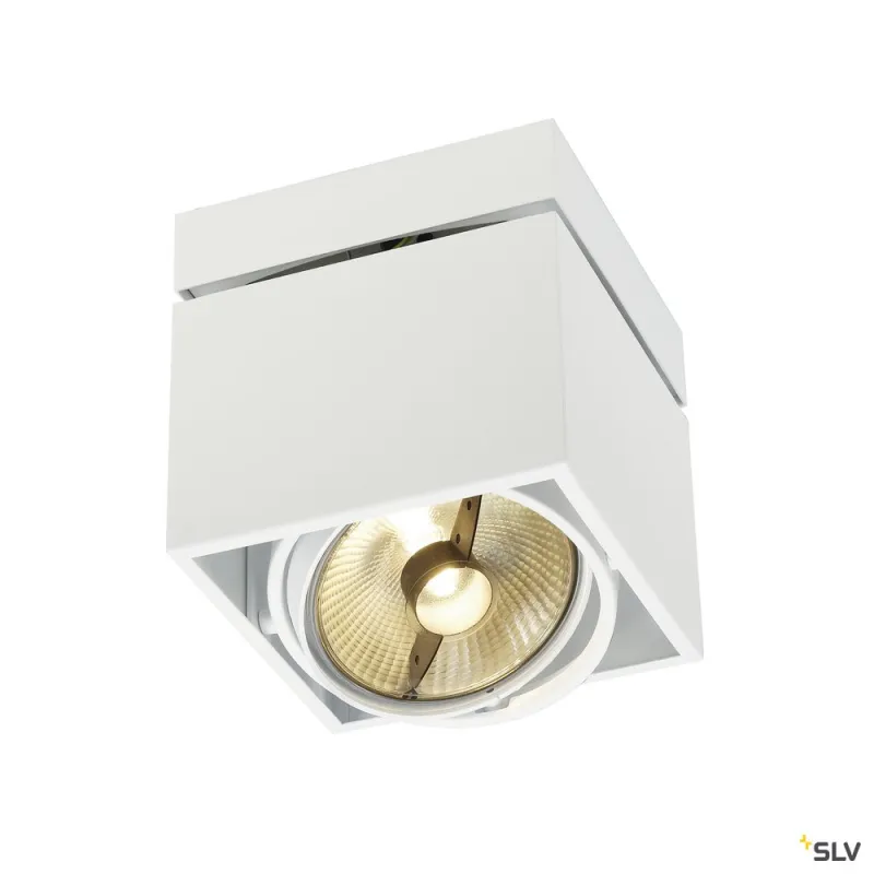 KARDAMOD, plafonnier intérieur, simple, carré, blanc, GU10/QPAR111, 75W max