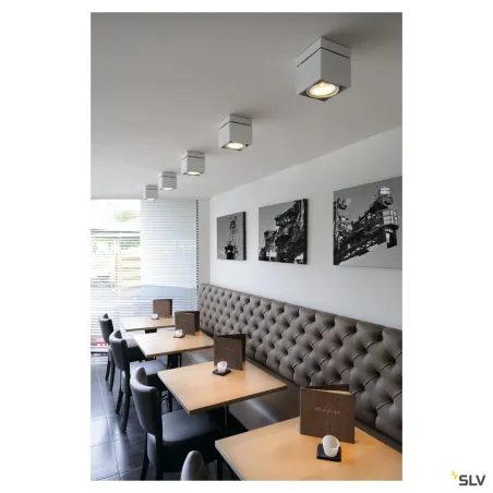 KARDAMOD, plafonnier intérieur, simple, carré, blanc, GU10/QPAR111, 75W max