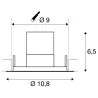 KINI, encastré de plafond extérieur, blanc, LED, 12W, 3000K, IP65, variable