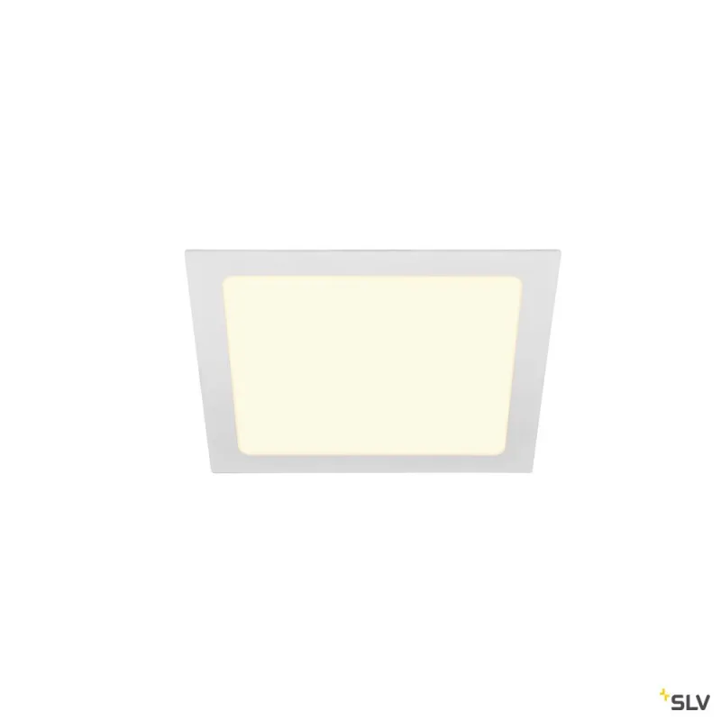 SENSER 24, encastré de plafond intérieur, carré, blanc mat, LED, 13W, 3000K