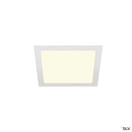 SENSER 24, encastré de plafond intérieur, carré, blanc mat, LED, 13W, 3000K