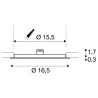 SENSER 18, encastré de plafond intérieur, rond, blanc mat, LED, 9,7W, 3000K