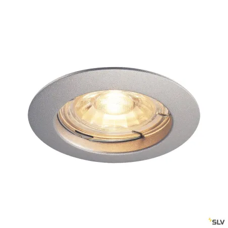PIKA, encastré de plafond intérieur, rond, fixe, gris, GU10/QPAR51, 50W max