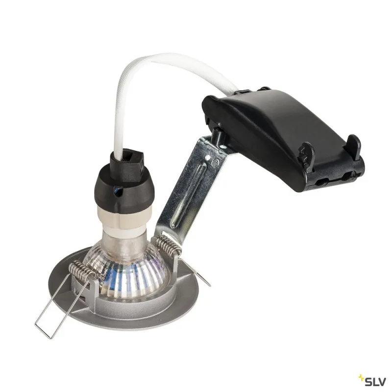 PIKA, encastré de plafond intérieur, rond, fixe, gris, GU10/QPAR51, 50W max
