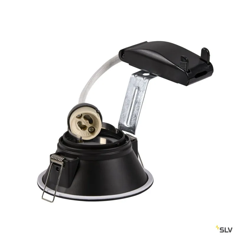 HORN-O, encastré de plafond intérieur, noir mat, GU10/QPAR51, 50W max, IP21