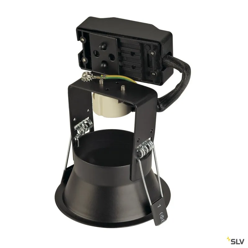 HORN, encastré de plafond intérieur, simple, noir mat, GU10/QPAR51, 50W max