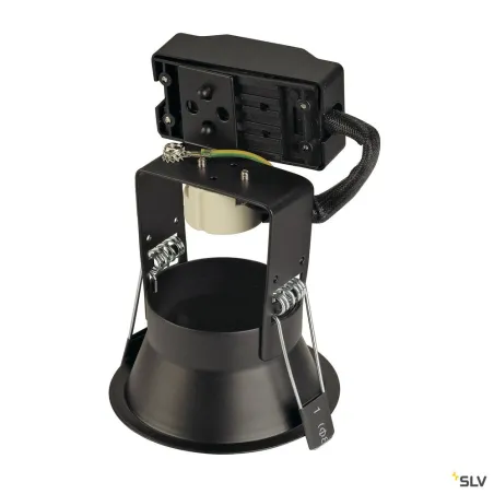 HORN, encastré de plafond intérieur, simple, noir mat, GU10/QPAR51, 50W max