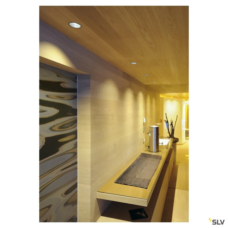HORN, encastré de plafond intérieur, simple, noir mat, GU10/QPAR51, 50W max