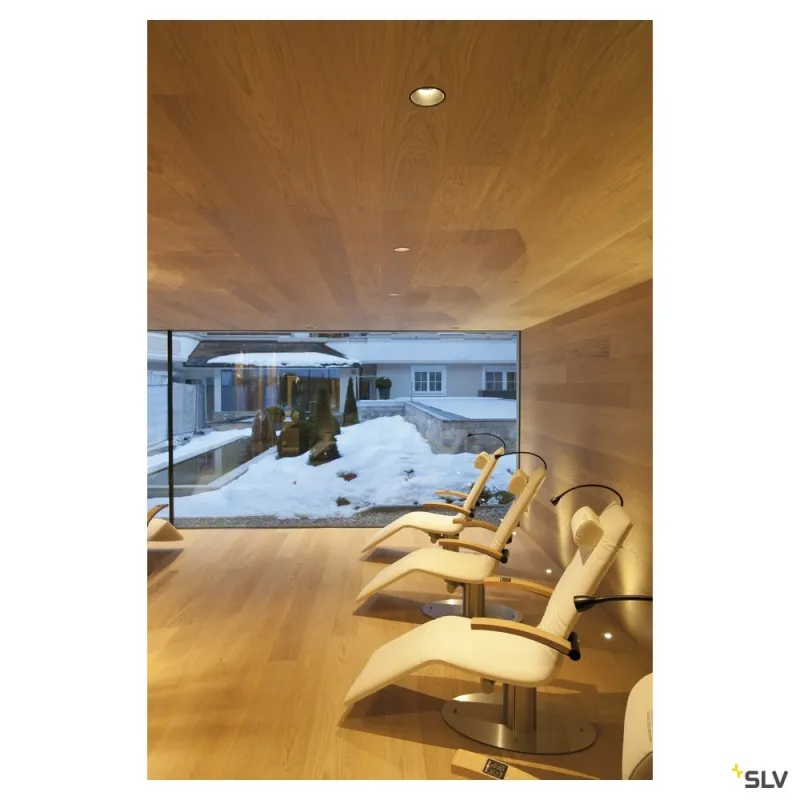 HORN, encastré de plafond intérieur, simple, noir mat, GU10/QPAR51, 50W max