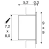 FRAME CURVE, encastré de plafond ou mural intérieur, gris, LED, 3,1W, 2700K