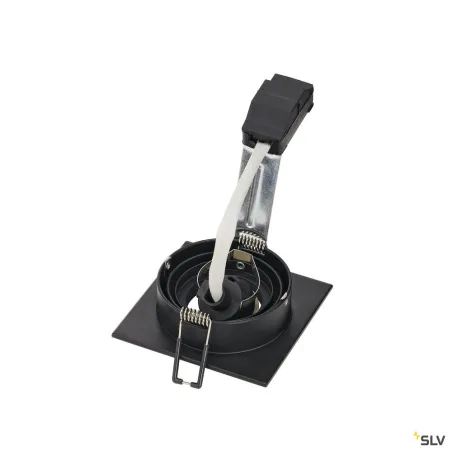 PIREQ, encastré de plafond intérieur, carré, noir mat, GU10/QPAR51, 50W max