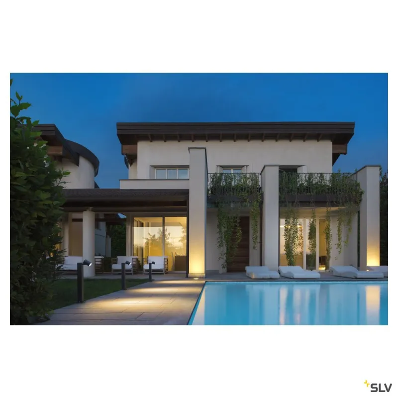 HELIA, borne extérieure, simple, anthracite, LED, 8W, 3000K, IP55, variable