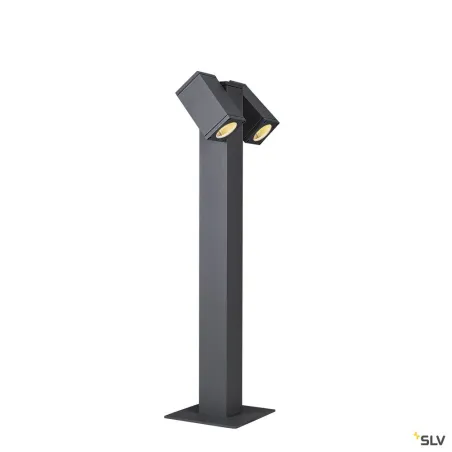 THEO PATHLIGHT, borne extérieure, double, anthracite, GU10, 2x 7W max, IP44