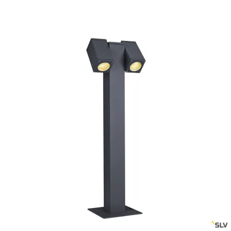 THEO PATHLIGHT, borne extérieure, double, anthracite, GU10, 2x 7W max, IP44