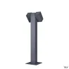 THEO PATHLIGHT, borne extérieure, double, anthracite, GU10, 2x 7W max, IP44