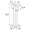 THEO PATHLIGHT, borne extérieure, double, anthracite, GU10, 2x 7W max, IP44