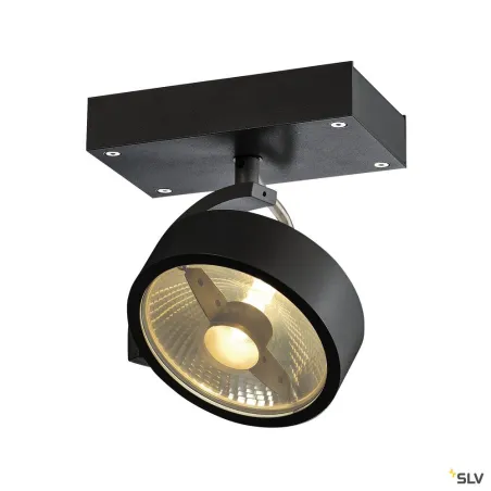 KALU, applique et plafonnier intérieur, simple, noir, GU10/QPAR111, 75W max