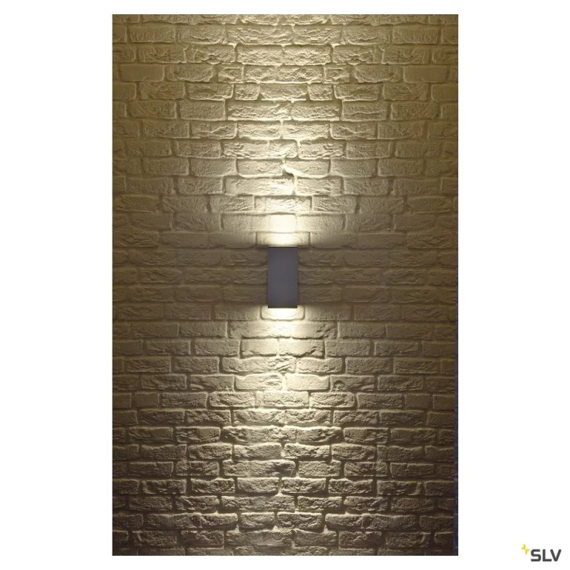 BIG THEO UP/DOWN, applique extérieure, gris, GU10/QPAR111, 2x 75W max, IP44